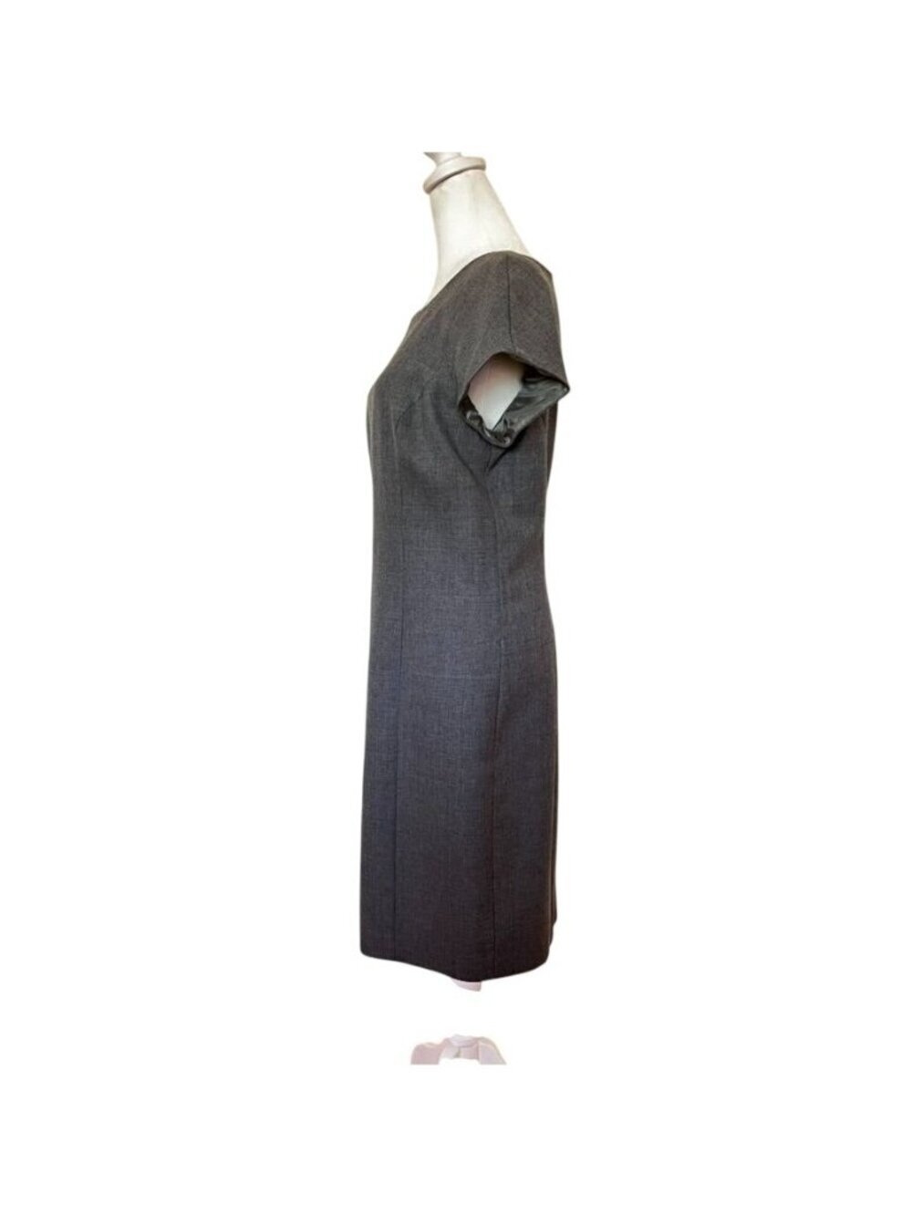 90s Minimalist NR1 Womens Sz 8 Sheath Dress Vintage Old Money Quiet Luxury Chic - Picture 5 of 9
